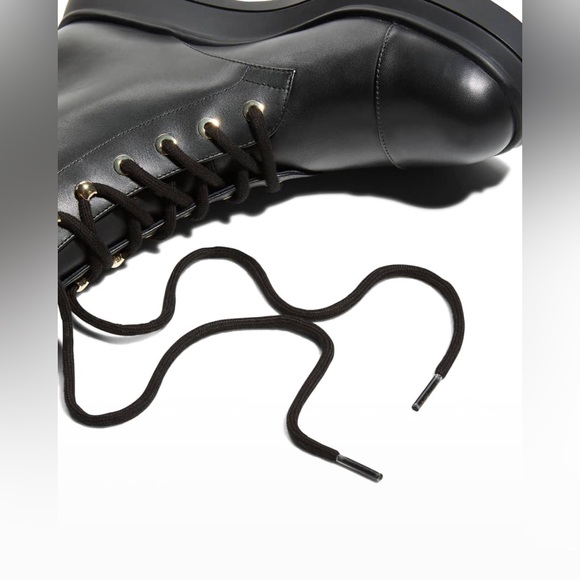 Stuart Weitzman Nisha Leather Combat Booties - Sz 8.5/39 - Picture 9 of 9